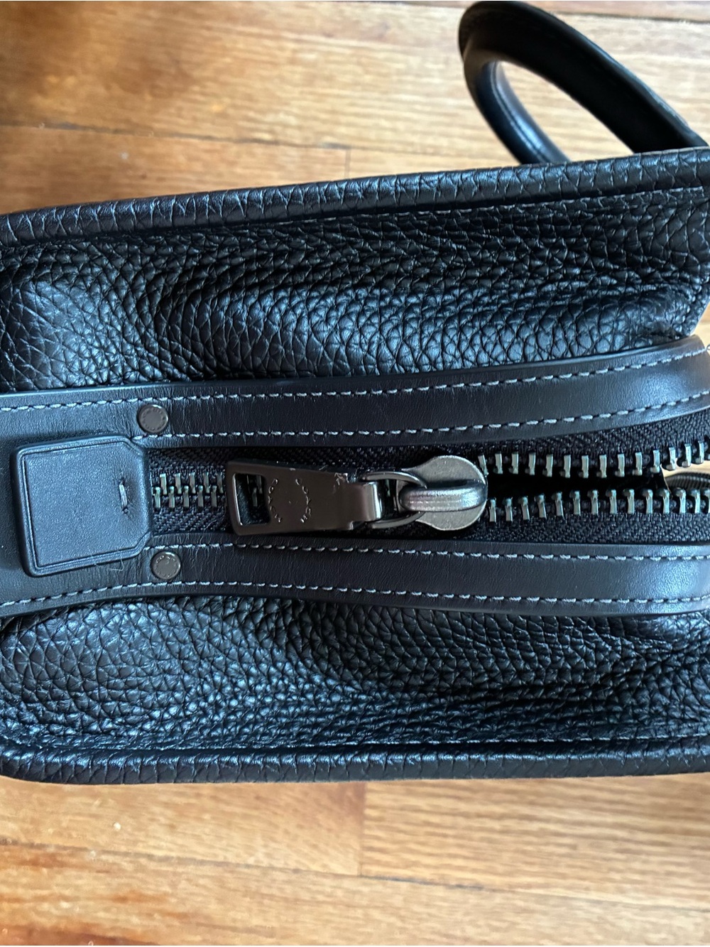 Coach Black Pebbled Leather colorblock rogue 20 - Picture 5 of 14